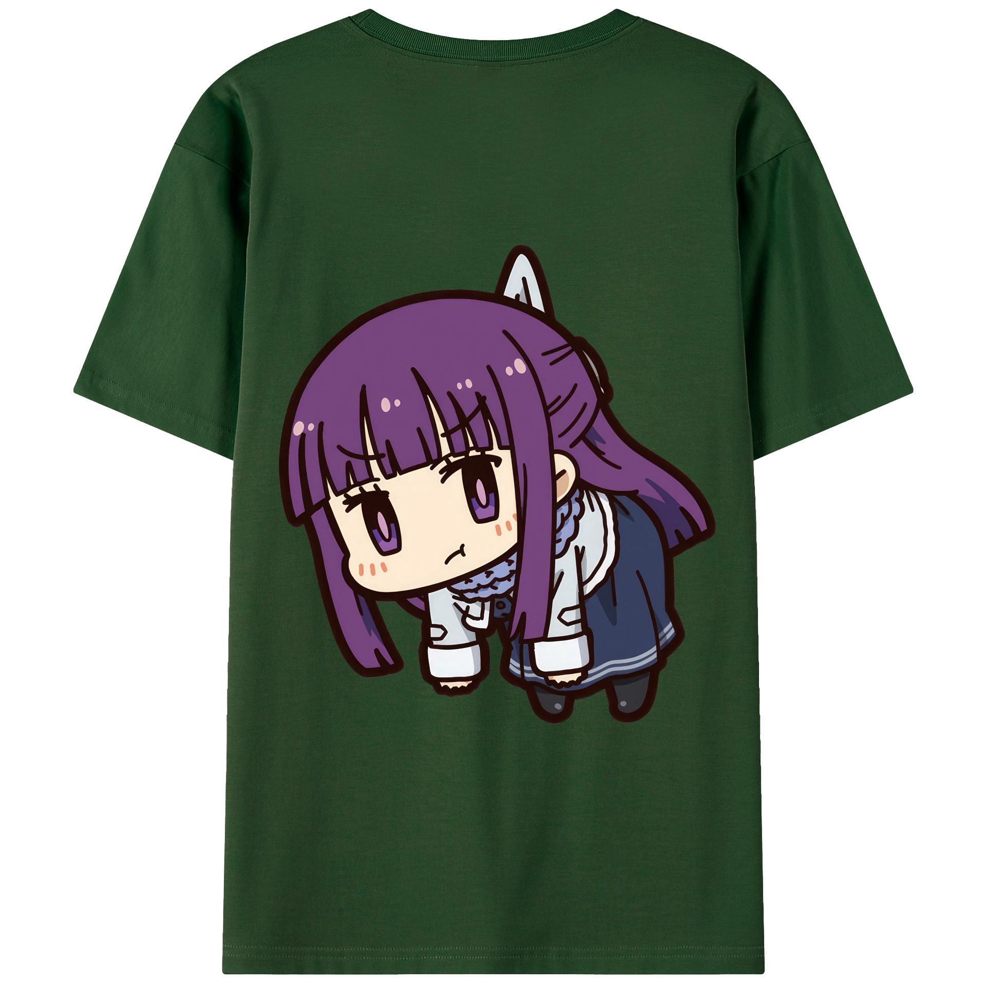（画像用） 葬送のフリーレン Frieren 綿100％半袖Tシャツ（背面プリント）